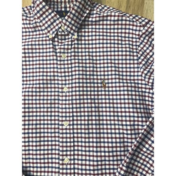 Polo Ralph Lauren Mens Multicolor Long Sleeve Collared Button Front Shirt Size M - Picture 7 of 7